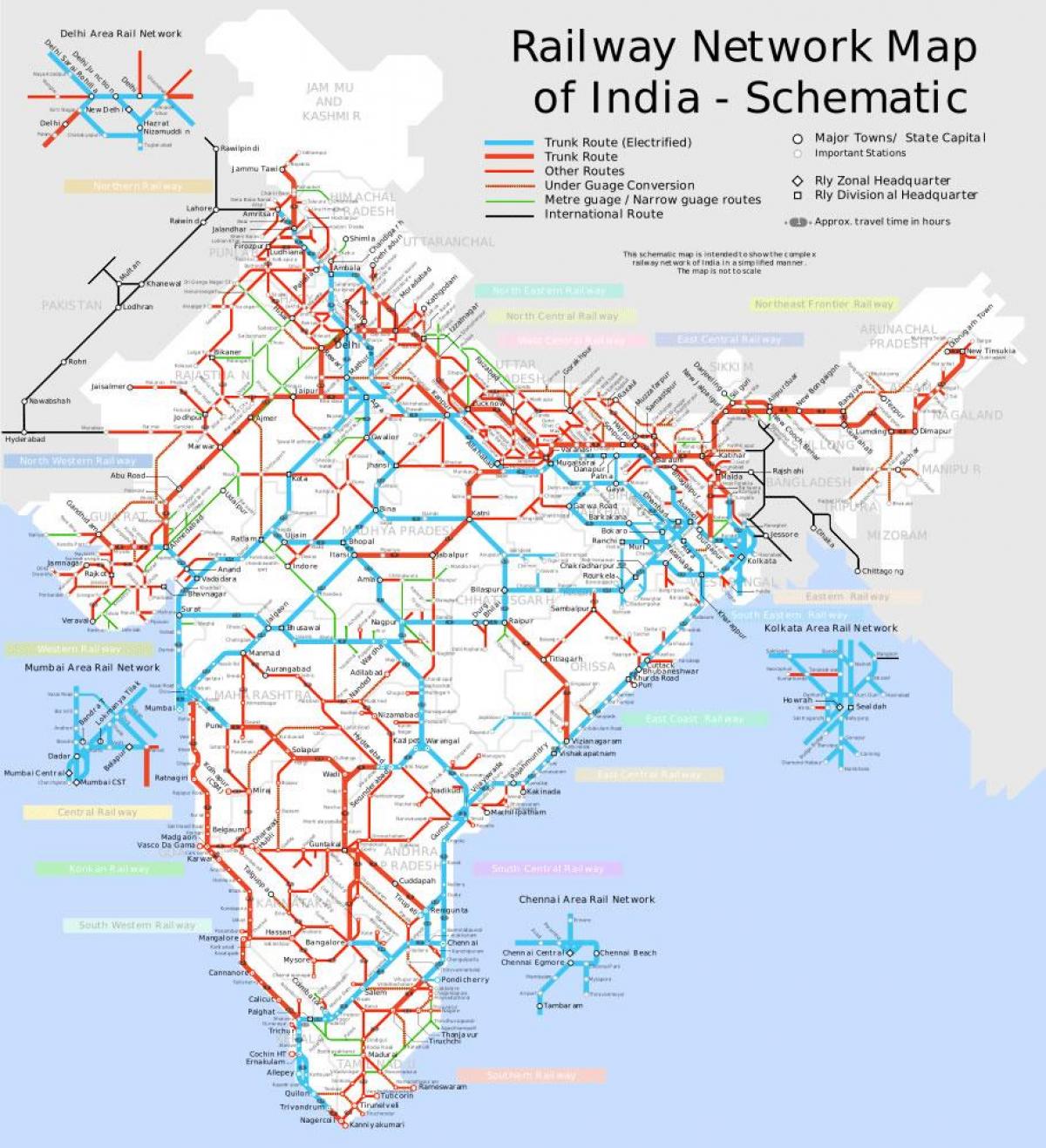 Indiai Vasuti Terkep Terkep Indiai Vasut Del Azsia Asia